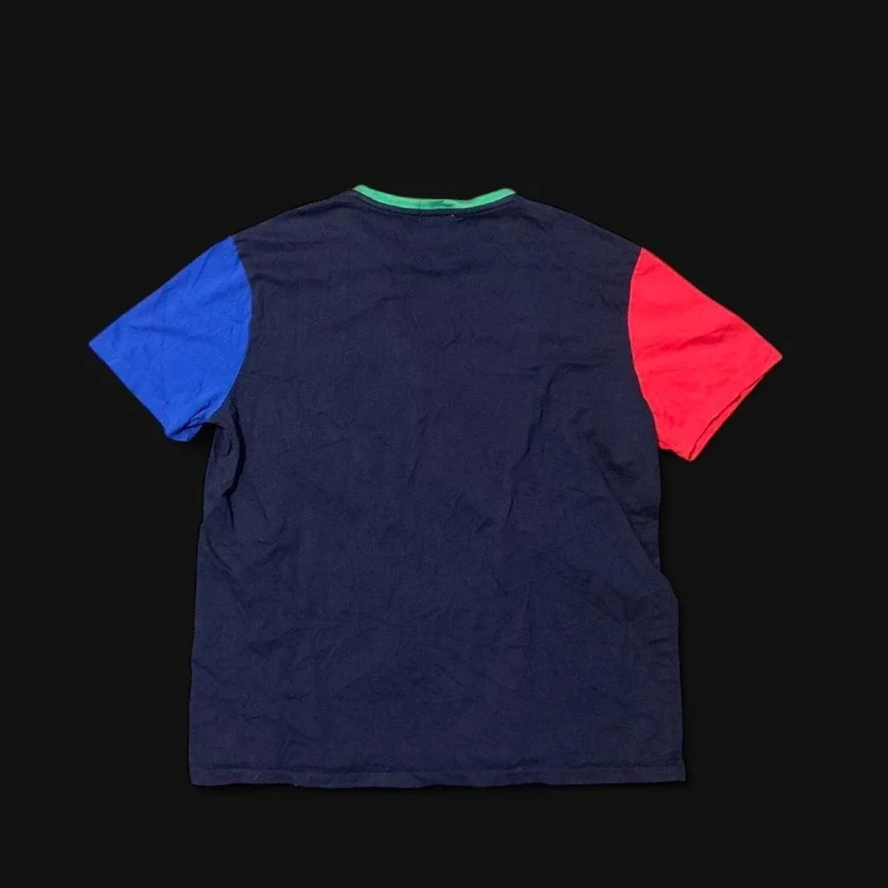Polo Ralph Lauren color block‎ pocket t-shirt red blue green single stitch L/21